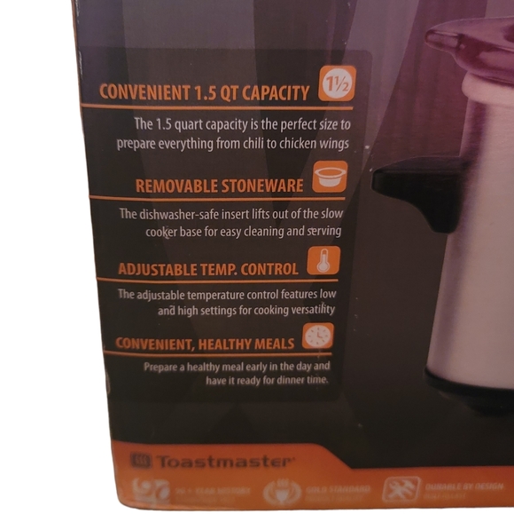 toastmaster Kitchen Toastmaster 5qt Stainless Steel Slow Cooker